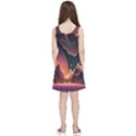 Fire Flame Burn Hot Heat Light Burning Orange Kids  Lightweight Sleeveless Dress View2