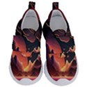 Fire Flame Burn Hot Heat Light Burning Orange Kids  Velcro No Lace Shoes View1