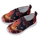 Fire Flame Burn Hot Heat Light Burning Orange Kids  Velcro No Lace Shoes View2