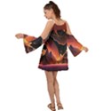 Fire Flame Burn Hot Heat Light Burning Orange Boho Dress View2