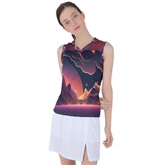 Fire Flame Burn Hot Heat Light Burning Orange Women s Sleeveless Sports Top by pakminggu