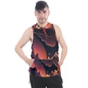 Fire Flame Burn Hot Heat Light Burning Orange Men s Sleeveless Hoodie View1