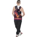 Fire Flame Burn Hot Heat Light Burning Orange Men s Sleeveless Hoodie View2