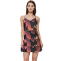 Fire Flame Burn Hot Heat Light Burning Orange Short Frill Dress View1