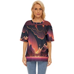 Fire Flame Burn Hot Heat Light Burning Orange Oversized Basic Tee by pakminggu