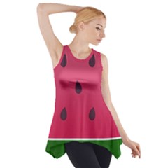 Watermelon Fruit Summer Red Fresh Food Healthy Side Drop Tank Tunic by pakminggu