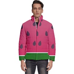 Watermelon Fruit Summer Red Fresh Food Healthy Men s Puffer Bubble Jacket Coat by pakminggu