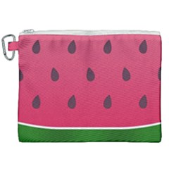 Watermelon Fruit Summer Red Fresh Food Healthy Canvas Cosmetic Bag (xxl) by pakminggu