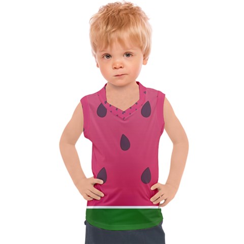 Watermelon Fruit Summer Red Fresh Food Healthy Kids  Sport Tank Top by pakminggu