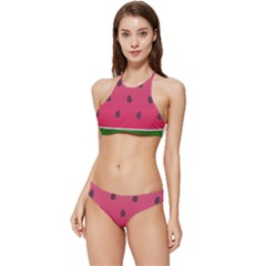 Watermelon Fruit Summer Red Fresh Food Healthy Banded Triangle Bikini Set by pakminggu