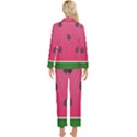 Watermelon Fruit Summer Red Fresh Food Healthy Womens  Long Sleeve Velvet Pocket Pajamas Set View2