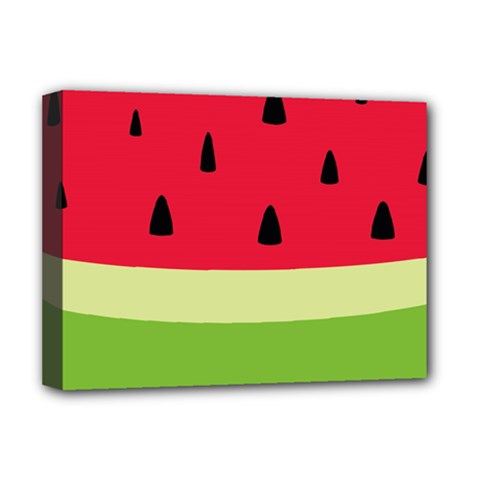 Watermelon Fruit Food Healthy Vitamins Nutrition Deluxe Canvas 16  X 12  (stretched)  by pakminggu