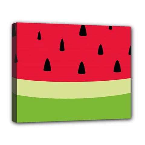 Watermelon Fruit Food Healthy Vitamins Nutrition Deluxe Canvas 20  X 16  (stretched) by pakminggu