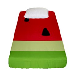 Watermelon Fruit Food Healthy Vitamins Nutrition Fitted Sheet (single Size) by pakminggu