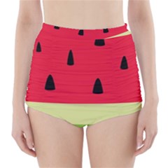 Watermelon Fruit Food Healthy Vitamins Nutrition High-waisted Bikini Bottoms by pakminggu