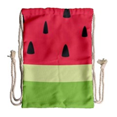 Watermelon Fruit Food Healthy Vitamins Nutrition Drawstring Bag (large) by pakminggu