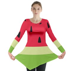 Watermelon Fruit Food Healthy Vitamins Nutrition Long Sleeve Tunic  by pakminggu