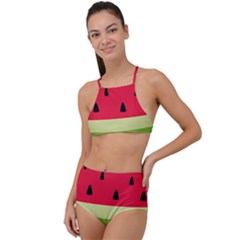 Watermelon Fruit Food Healthy Vitamins Nutrition Halter Tankini Set by pakminggu