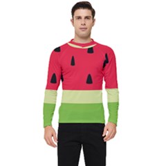 Watermelon Fruit Food Healthy Vitamins Nutrition Men s Long Sleeve Rash Guard by pakminggu