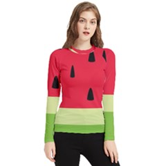 Watermelon Fruit Food Healthy Vitamins Nutrition Women s Long Sleeve Rash Guard by pakminggu