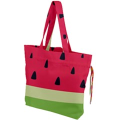 Watermelon Fruit Food Healthy Vitamins Nutrition Drawstring Tote Bag by pakminggu