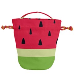 Watermelon Fruit Food Healthy Vitamins Nutrition Drawstring Bucket Bag by pakminggu