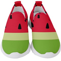 Watermelon Fruit Food Healthy Vitamins Nutrition Kids  Slip On Sneakers by pakminggu