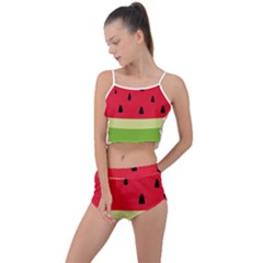 Watermelon Fruit Food Healthy Vitamins Nutrition Summer Cropped Co-ord Set by pakminggu