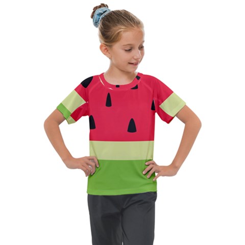 Watermelon Fruit Food Healthy Vitamins Nutrition Kids  Mesh Piece Tee by pakminggu