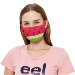 Watermelon Fruit Food Healthy Vitamins Nutrition Crease Cloth Face Mask (adult) by pakminggu