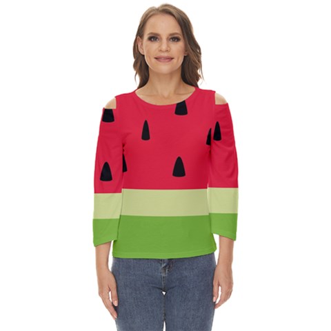 Watermelon Fruit Food Healthy Vitamins Nutrition Cut Out Wide Sleeve Top by pakminggu