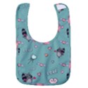 Raccoon Texture Seamless Scrapbooking Hearts Baby Bib View1