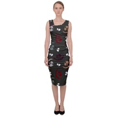 Art Halloween Pattern Creepy Design Digital Papers Sleeveless Pencil Dress by pakminggu