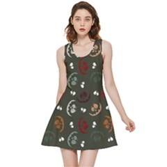 Art Halloween Pattern Creepy Design Digital Papers Inside Out Reversible Sleeveless Dress by pakminggu