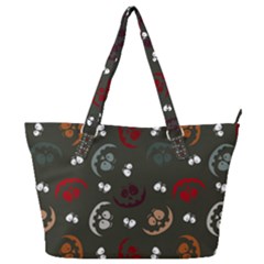 Art Halloween Pattern Creepy Design Digital Papers Full Print Shoulder Bag by pakminggu