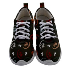 Art Halloween Pattern Creepy Design Digital Papers Women Athletic Shoes by pakminggu