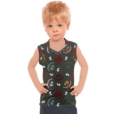 Art Halloween Pattern Creepy Design Digital Papers Kids  Sport Tank Top by pakminggu