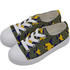 Background Pattern Texture Design Wallpaper Kids  Low Top Canvas Sneakers