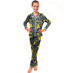 Background Pattern Texture Design Wallpaper Kids  Satin Long Sleeve Pajamas Set by pakminggu