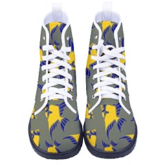 Background Pattern Texture Design Wallpaper Men s High-top Canvas Sneakers