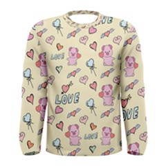 Pig Animal Love Romance Seamless Texture Pattern Men s Long Sleeve Tee by pakminggu