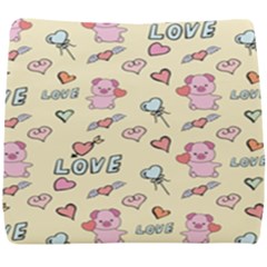 Pig Animal Love Romance Seamless Texture Pattern Seat Cushion by pakminggu