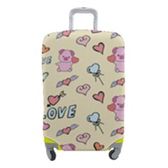 Pig Animal Love Romance Seamless Texture Pattern Luggage Cover (small) by pakminggu