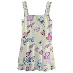 Pig Animal Love Romance Seamless Texture Pattern Kids  Layered Skirt Swimsuit by pakminggu