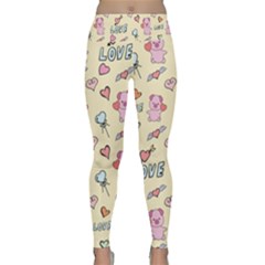 Pig Animal Love Romance Seamless Texture Pattern Lightweight Velour Classic Yoga Leggings by pakminggu