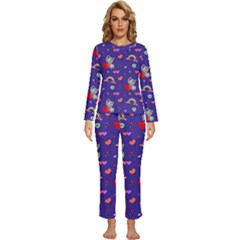 Texture Seamless Digital Scrapbooking Decorative Womens  Long Sleeve Lightweight Pajamas Set by pakminggu