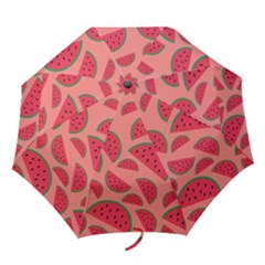 Watermelon Red Food Fruit Healthy Summer Fresh Folding Umbrellas by pakminggu