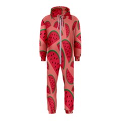 Watermelon Red Food Fruit Healthy Summer Fresh Hooded Jumpsuit (kids) by pakminggu