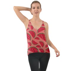 Watermelon Red Food Fruit Healthy Summer Fresh Chiffon Cami by pakminggu