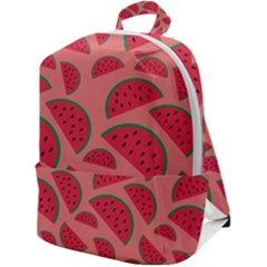 Watermelon Red Food Fruit Healthy Summer Fresh Zip Up Backpack by pakminggu